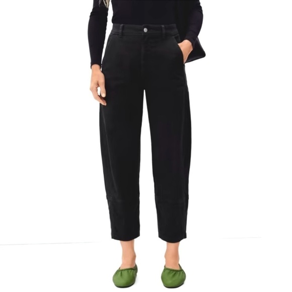 EVERLANE STRAIGHT LEG CROP BLACK JEANS SIZE 6 - Picture 2 of 15